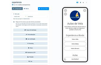 Captura de tela da página de edição do aplicativo biolink